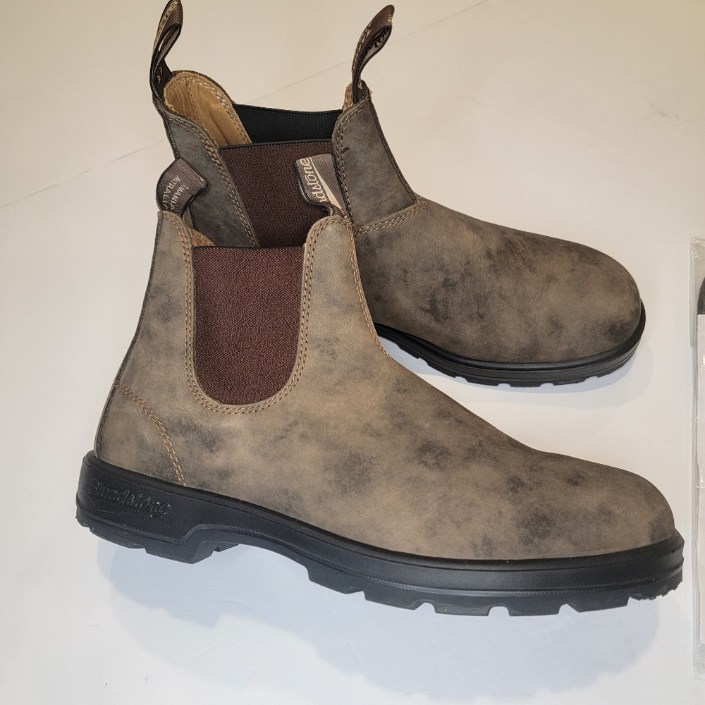 Blundstone MEN'S CLASSICS CHELSEA BOOTS - RUSTIC BROWN AU 9.5 (US SIZE 10.5) - Picture 4 of 16